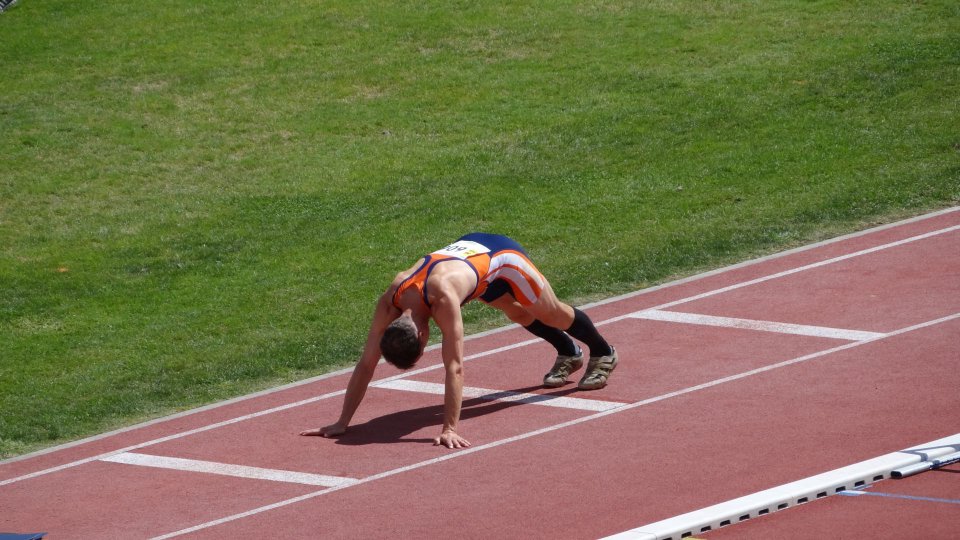 Nee, geen Yoga maar rek en strekken van de achilles.
